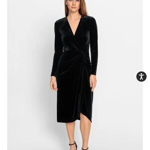 Elegant Black Wrap Dress